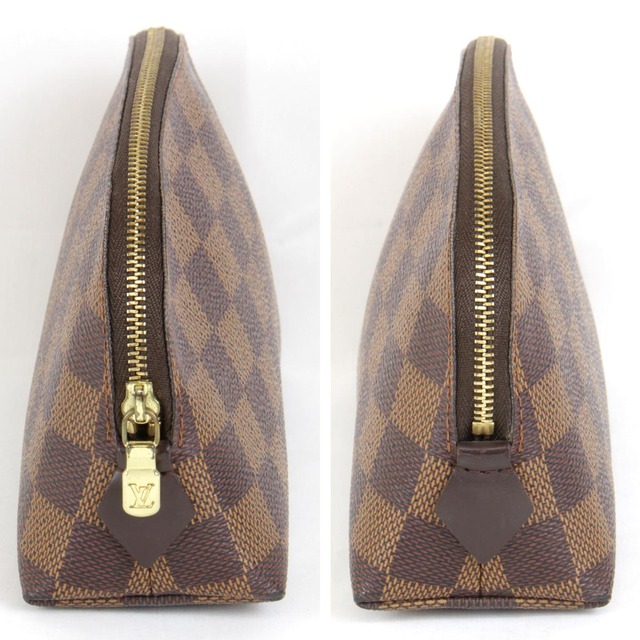 美品『USED』 LOUIS VUITTON ルイ・ヴィトン ポシェットコスメティック N47516 ポーチ ダミエキャンバス エベヌ