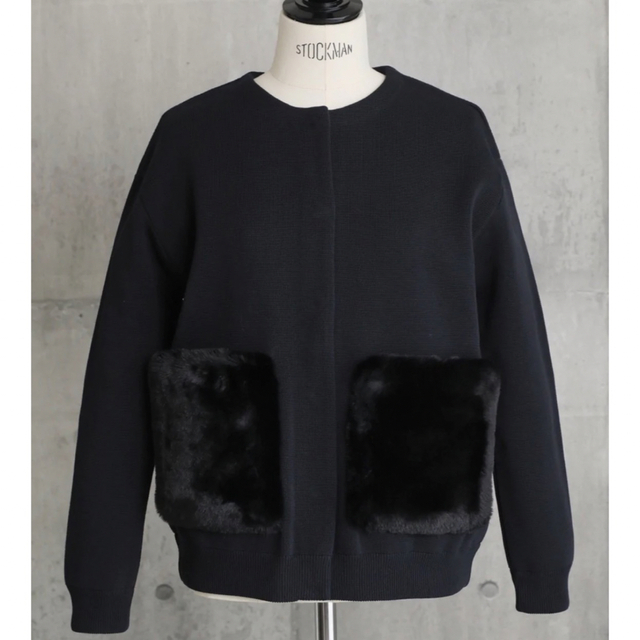 エムドット em. Pocket Fur Cardigan 新品未使用