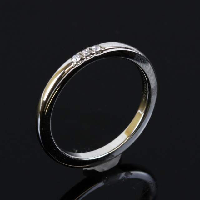 美品『USED』 Pt950 TIFFANY&Co. クラシックバンドリング リング・指輪 3.2g 7.5号【中古】