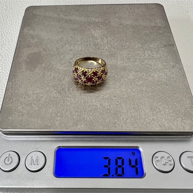 最終価格(C12-124) K18ルビーダイヤリング 10号 18金 最終価格(C12-124) K18ルビーダイヤリング 10号 18金