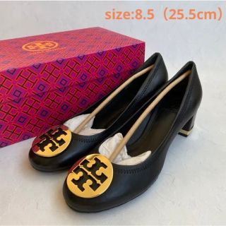 Tory Burch - 【美品】Tory Burch/ラウンドトゥチャンキーヒール(8.5
