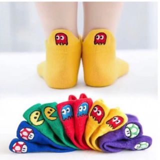 ENDO SOCKS パックマンデザインの可愛い子供靴下5点セット(靴下/タイツ)