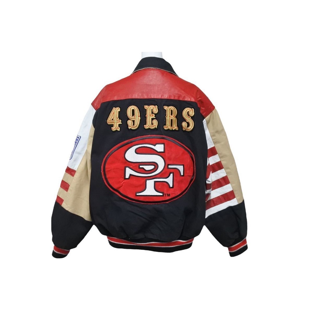 JEFF HAMILTON ジェフハミルトン 49ERS スタジアムジャケット レザー