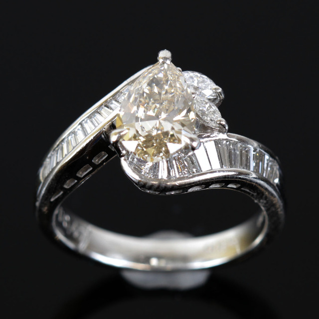 美品『USED』 Pt900/ダイヤモンド  リング・指輪 ダイヤモンド 1.188ct 6.5g 10号