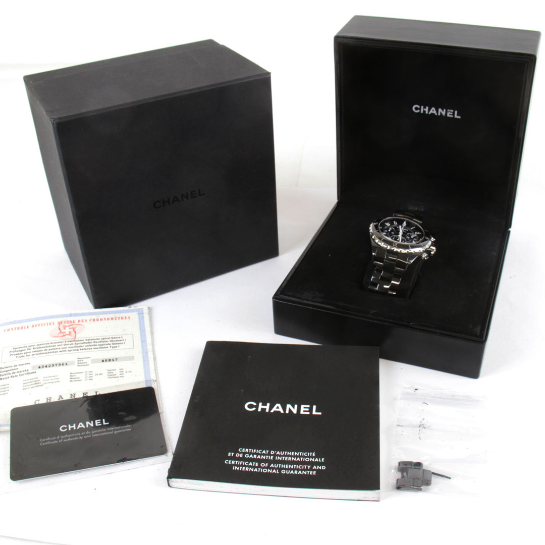 良品『USED』 CHANEL  J12 クロノグラフ  箱 コマ 保証書付 H0940 腕時計 自動巻き メンズ