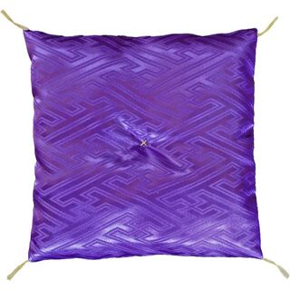 ミニ座布団 置物 座布団 22 cm×22cm （紫色)　 招き猫 水晶 飾り(クッション)