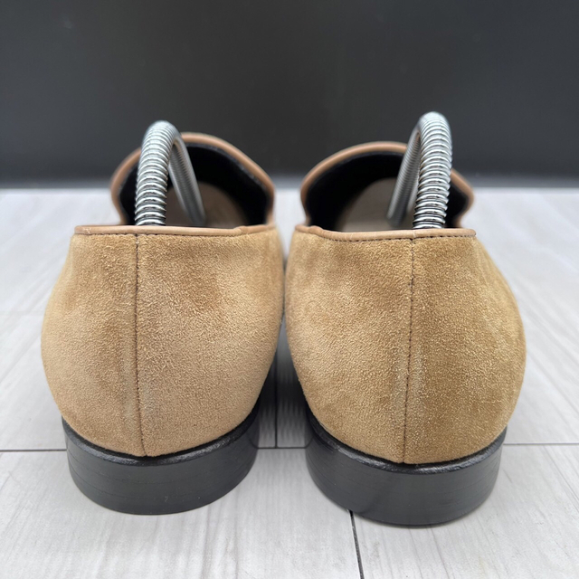 極美品 GUCCI グッチ 23.5 スエード ローファー ベージュ36.5-