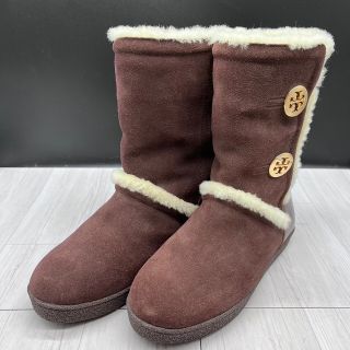 トリーバーチ(Tory Burch)の美品 TORY BURCH トリーバーチ 22 ブーツ ムートン スエード(ブーツ)