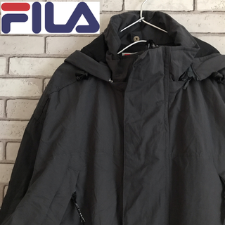 フィラ(FILA)の超レア FILA ベンチコート ミドル丈 2WAYフード ロゴ入 グレーカラーS(その他)