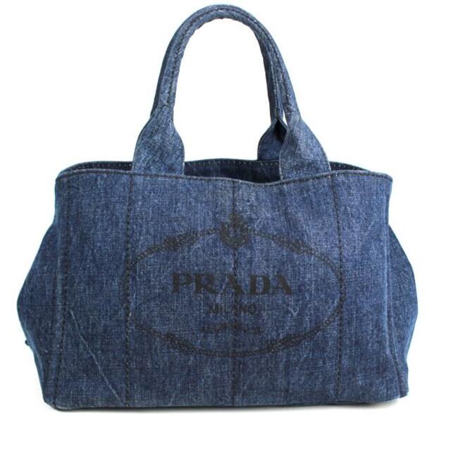 大人気新品 PRADA - トートバッグ ハンドバッグ デニム PRADA カナパ