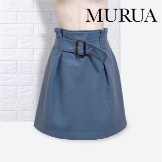 ムルーア(MURUA)のムルーア ベルト付き厚手スカート(ミニスカート)