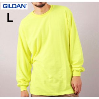 ギルタン(GILDAN)の【大特価セール】新品 ギルダン 6oz 無地長袖Tシャツ セーフティグリーン L(Tシャツ/カットソー(七分/長袖))