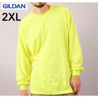 ギルタン(GILDAN)の【大特価セール】新品 ギルダン 6oz無地長袖Tシャツ セーフティグリーン2XL(Tシャツ/カットソー(七分/長袖))