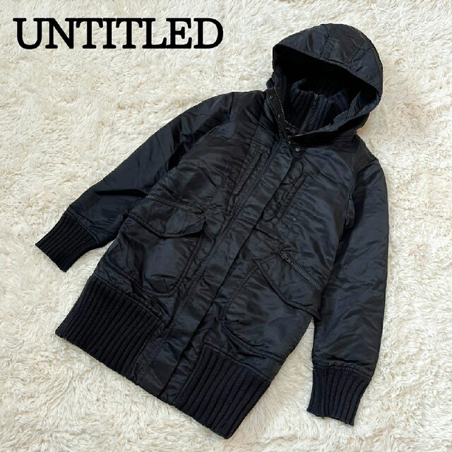 UNTITLED アンタイトル ミリタリージャケット ブルゾン フード 黒 アンタイトル 黒ジャケット 新品