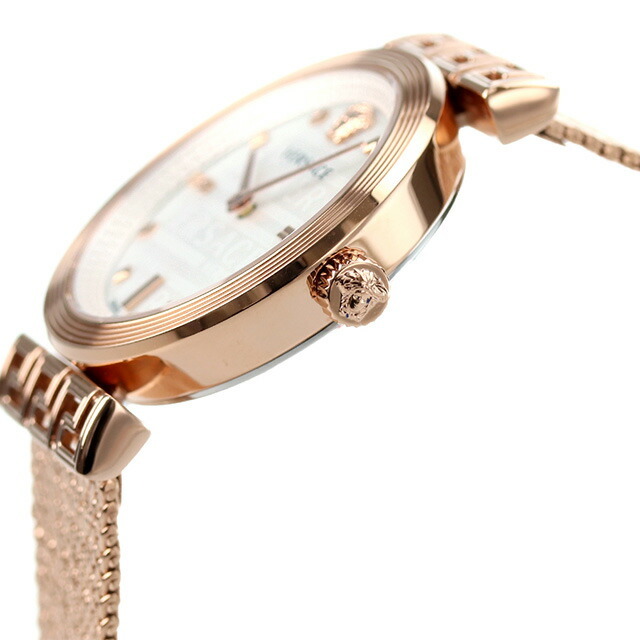 VERSACE - ヴェルサーチ 腕時計 ミアンダー クオーツ VELW01322VERSACE ホワイトシェルxピンクゴールドの通販 by 腕時計 のななぷれ｜ヴェルサーチならラクマ