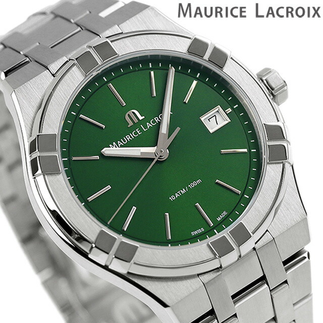 MAURICE LACROIX - モーリスラクロア 腕時計 メンズ AI1108-SS002-630-1 MAURICE LACROIX クオーツ グリーンxシルバー アナログ表示