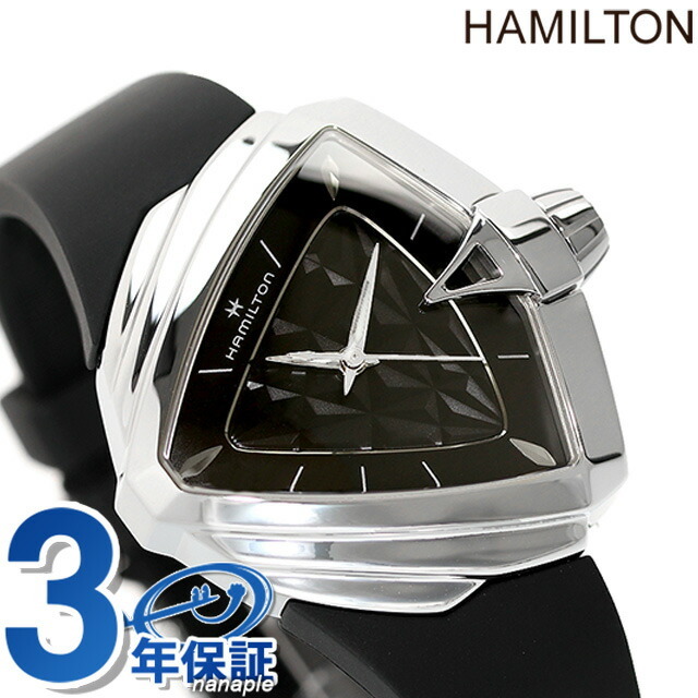 Hamilton - ハミルトン 腕時計 メンズ H24251330 HAMILTON クオーツ（F03.101） ブラックxブラック アナログ表示