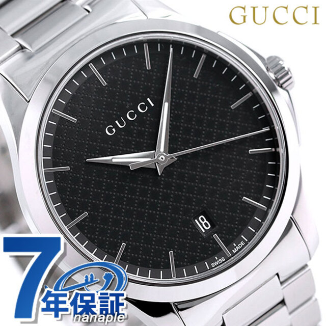 Gucci - グッチ 腕時計 Gタイムレス 40mm クオーツ YA1264051GUCCI ブラックxシルバー