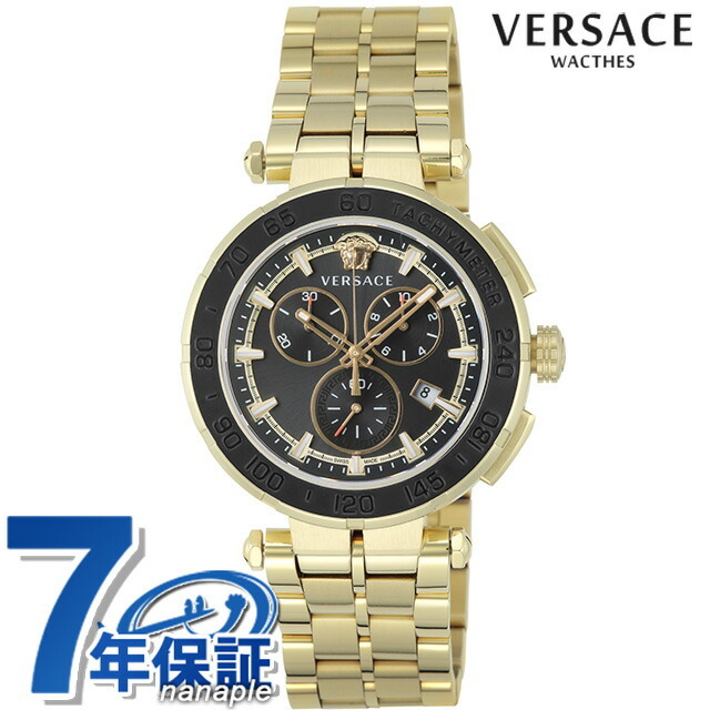 VERSACE - ヴェルサーチ 腕時計 グレカ クオーツ VEPM00720VERSACE ブラックxゴールド