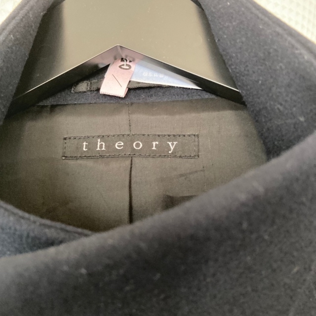theory セオリー スタンドカラー ウール カシミヤ コート ネイビー