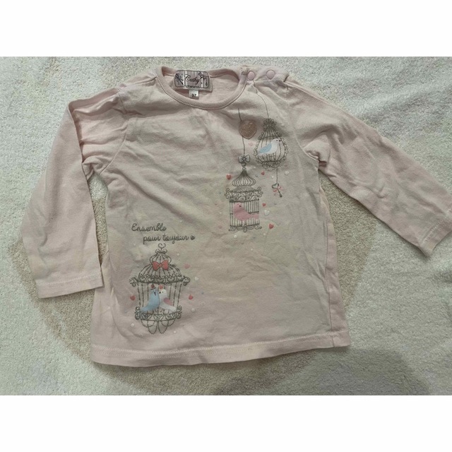 motherways(マザウェイズ)のマザウェイズ  小鳥柄長袖Tシャツ97㎝★女の子トップス　ロンT95 ピンク キッズ/ベビー/マタニティのキッズ服女の子用(90cm~)(Tシャツ/カットソー)の商品写真