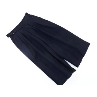 シップス(SHIPS)のSHIPS シップス ウール100% クロップド ワイド パンツ size36/濃紺 ◇■ レディース(クロップドパンツ)