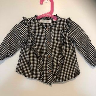 ザラキッズ(ZARA KIDS)のZARA kids チェック柄シャツ　86cm(シャツ/カットソー)