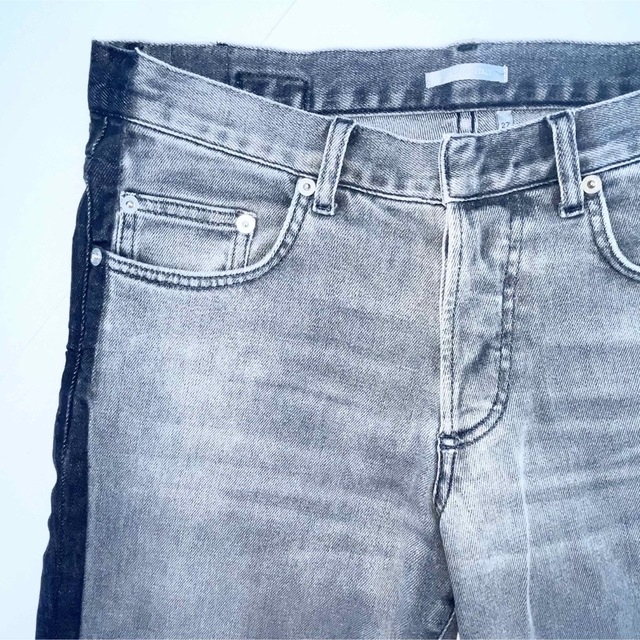 メンズパンツ新品 DIOR サイドライン 黒ライン パンツ size27 W80 イタリア製