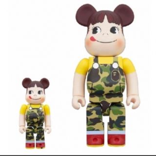 ベアブリック(BE@RBRICK)のBE＠RBRICK BAPE(R) × ペコちゃん 100% &400%グリーン(フィギュア)