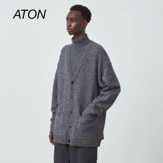 エイトン(ATON)のATON Wool Mouline Oversized Cardigan(カーディガン)