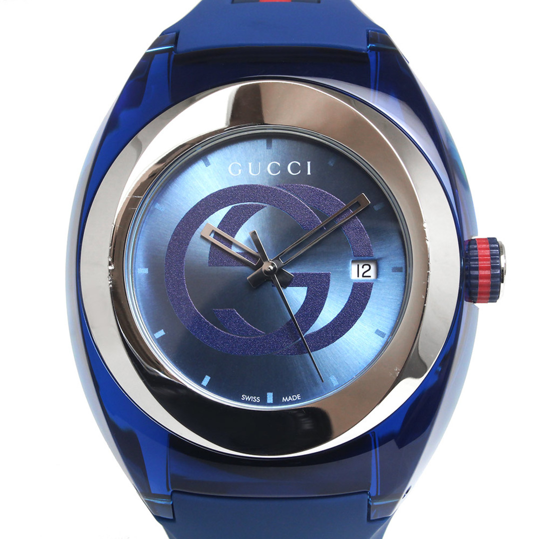 Gucci - グッチ GUCCI SYNC シンク クォーツ 腕時計 ラバー ブルー