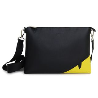 FENDI - フェンディ モンスター 2WAY メッセンジャーバッグ 斜め掛け ショルダーバッグ グレースレザー クルーズレザー NERO SUNFLOWER 黒 黄 7VA470 FENDI（未使用　展示品）