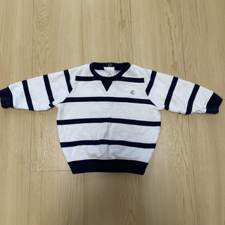 プチバトー(PETIT BATEAU)のプチバトー　スウェットシャツ　70センチ　美品(シャツ/カットソー)