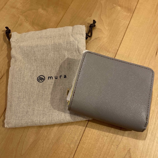 MURA(ムラ)のツートンカラー サフィアーノ&ゴートレザー ラウンドファスナー 二つ折り財布 レディースのファッション小物(財布)の商品写真