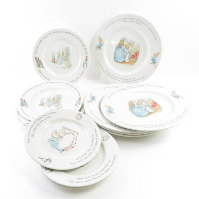 美品 WEDGWOOD ウェッジウッド ピーターラビット 中皿/大皿 11枚 17.5/20/25cmプレートセット SU3536G