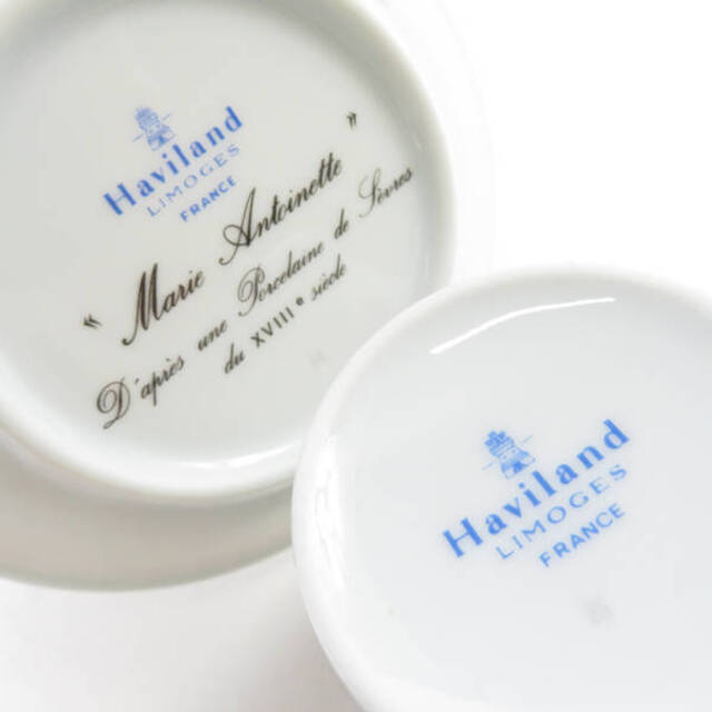 Haviland(アビランド)の美品 HAVILAND アビランド マリーアントワネット デミタスカップ＆ソーサー 1客 バラ ローズ 花柄 SC5851E  インテリア/住まい/日用品のキッチン/食器(グラス/カップ)の商品写真