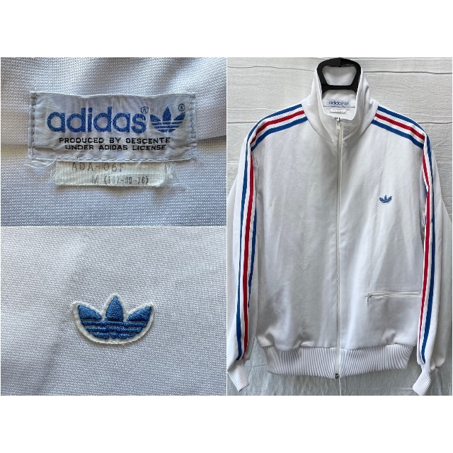 70's adidas ADA-06F デサント正規品 トリコロール ジャージ