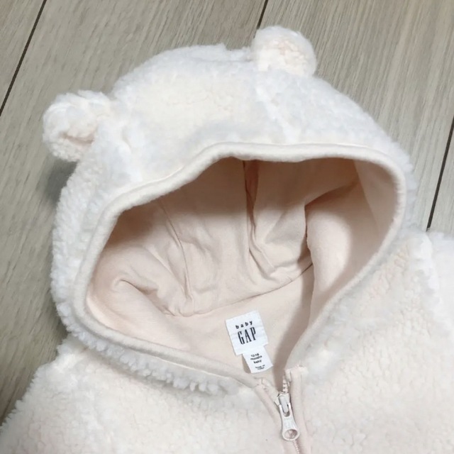 babyGAP(ベビーギャップ)の【美品】Baby GAP カバーオール 80cm くま耳 ベビーピンク キッズ/ベビー/マタニティのベビー服(~85cm)(カバーオール)の商品写真