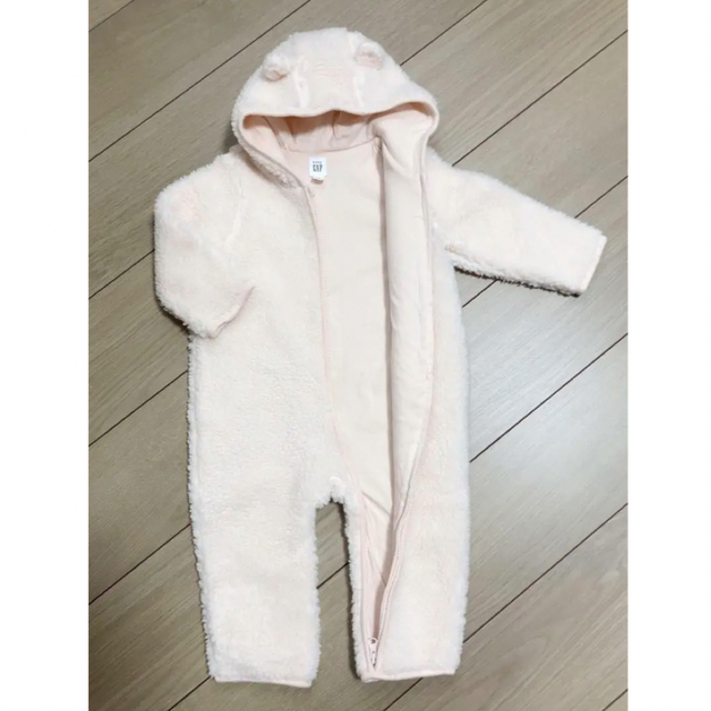 babyGAP(ベビーギャップ)の【美品】Baby GAP カバーオール 80cm くま耳 ベビーピンク キッズ/ベビー/マタニティのベビー服(~85cm)(カバーオール)の商品写真