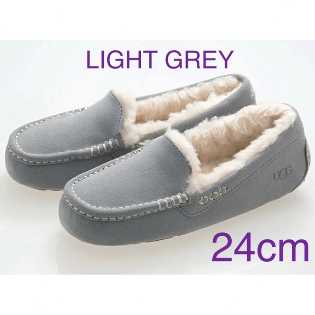 新作 ウォータープルーフ UGG アンスレー モカシン ライトグレー US7