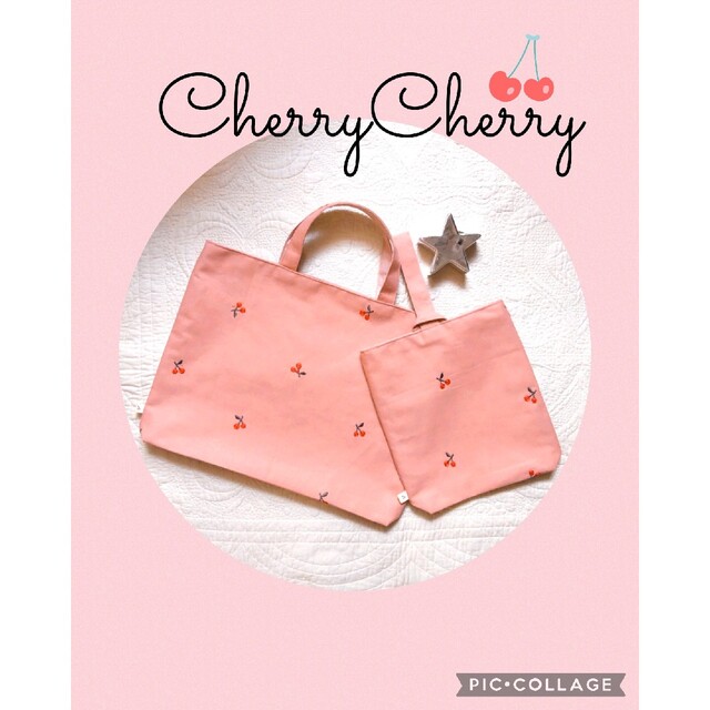 ✰入園入学お申込✰CherryCherry通園バッグ&靴袋　女の子　チェリー