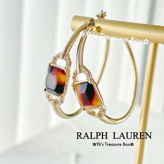 ラルフローレン(Ralph Lauren)のK901/RALPH LAUREN/琥珀色ゴールドフープピアス(ピアス)