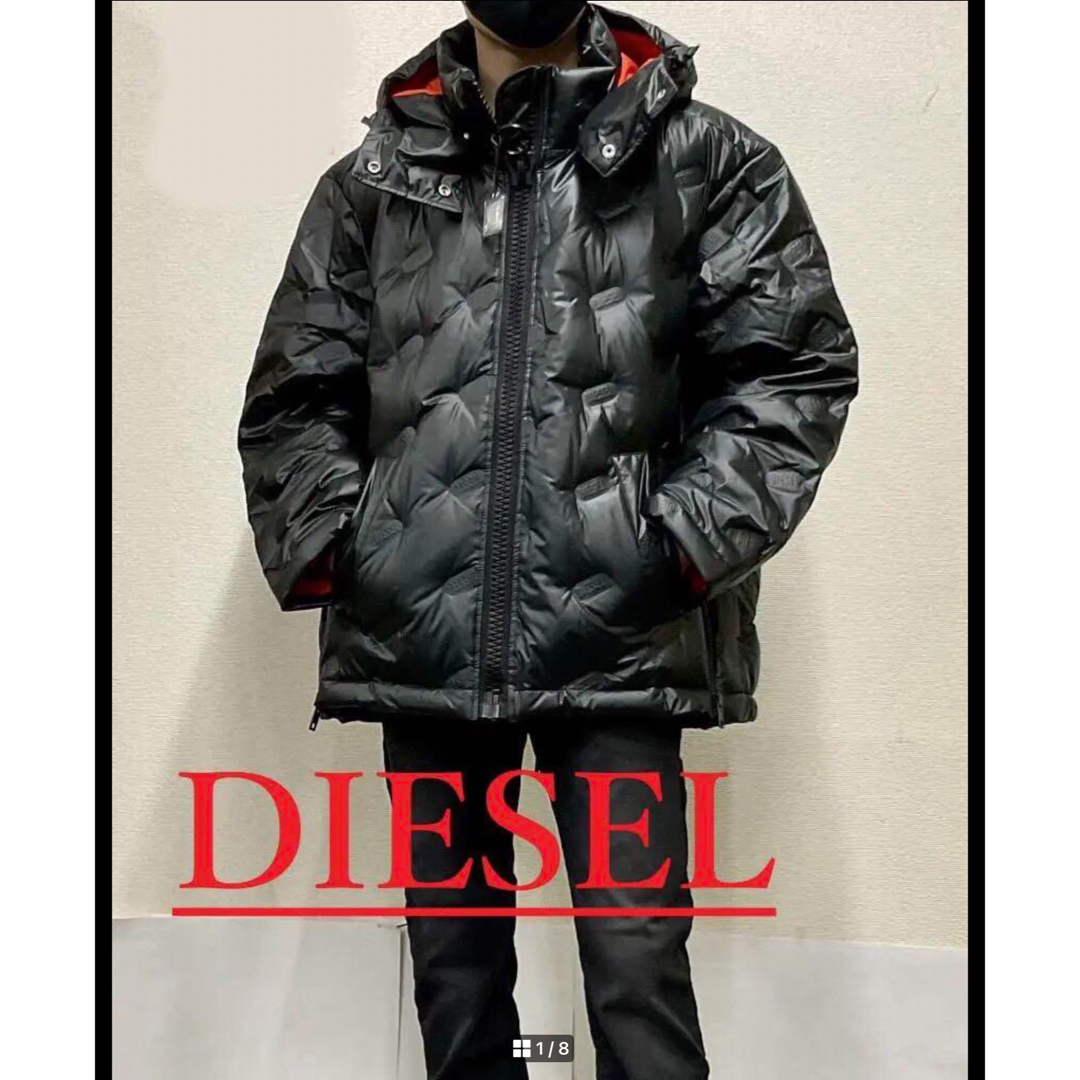 DIESEL(ディーゼル)のディーゼル　ダウン ジャケット 1221 ブラック Lサイズ ユニセックス メンズのジャケット/アウター(ダウンジャケット)の商品写真