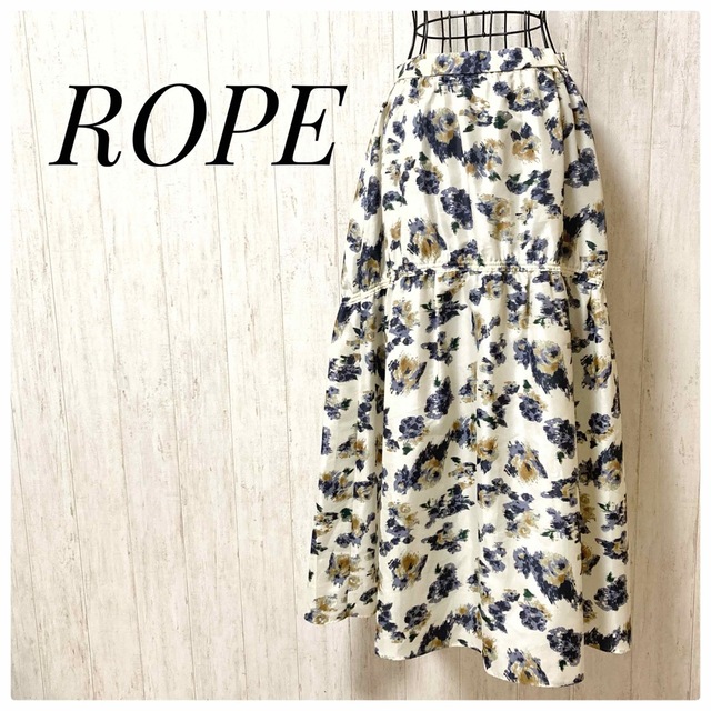 美品♡ ROPE' ロペ フラワープリント ギャザースカート