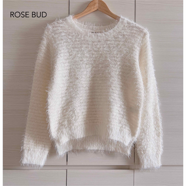 ROSE BUD(ローズバッド)の最終sale⭐︎ROSE BUD✦︎シャギーニット❤︎プルオーバー❤︎ホワイト レディースのトップス(ニット/セーター)の商品写真