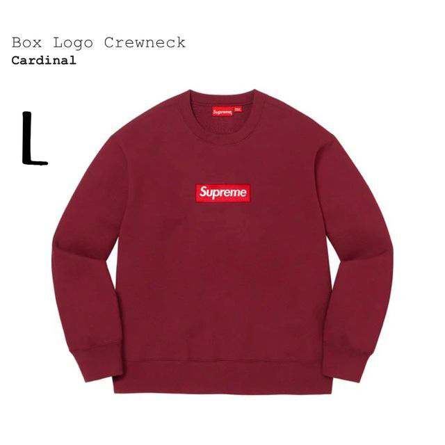 【Mサイズ】supreme box logo crewneck cardinal