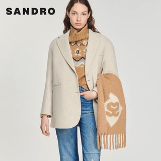 サンドロ(Sandro)の❤️Sandro22 秋冬新作新品　ベージュ、ブラウン　テーラードジャケット2色(トレンチコート)