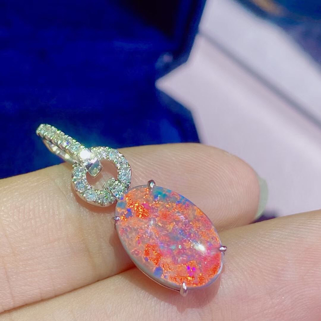 天然オパール ダイヤ ペンダントトップ3.7ct k18 ¥ | top-chassis