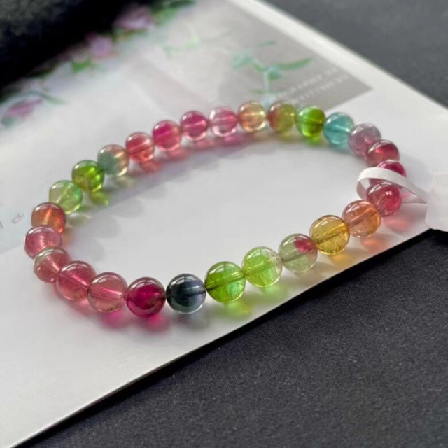 高級】トルマリン ブレスレット 7*5mm6.79ct - アクセサリー 高級】トルマリン ブレスレット 7*5mm6.79ct - アクセサリー
