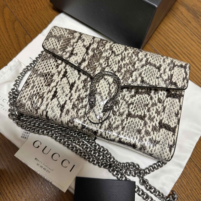 Gucci(グッチ)のGUCCI グッチ パイソン ディオニュソス チェーン ウォレット バッグ 未使 レディースのバッグ(ショルダーバッグ)の商品写真